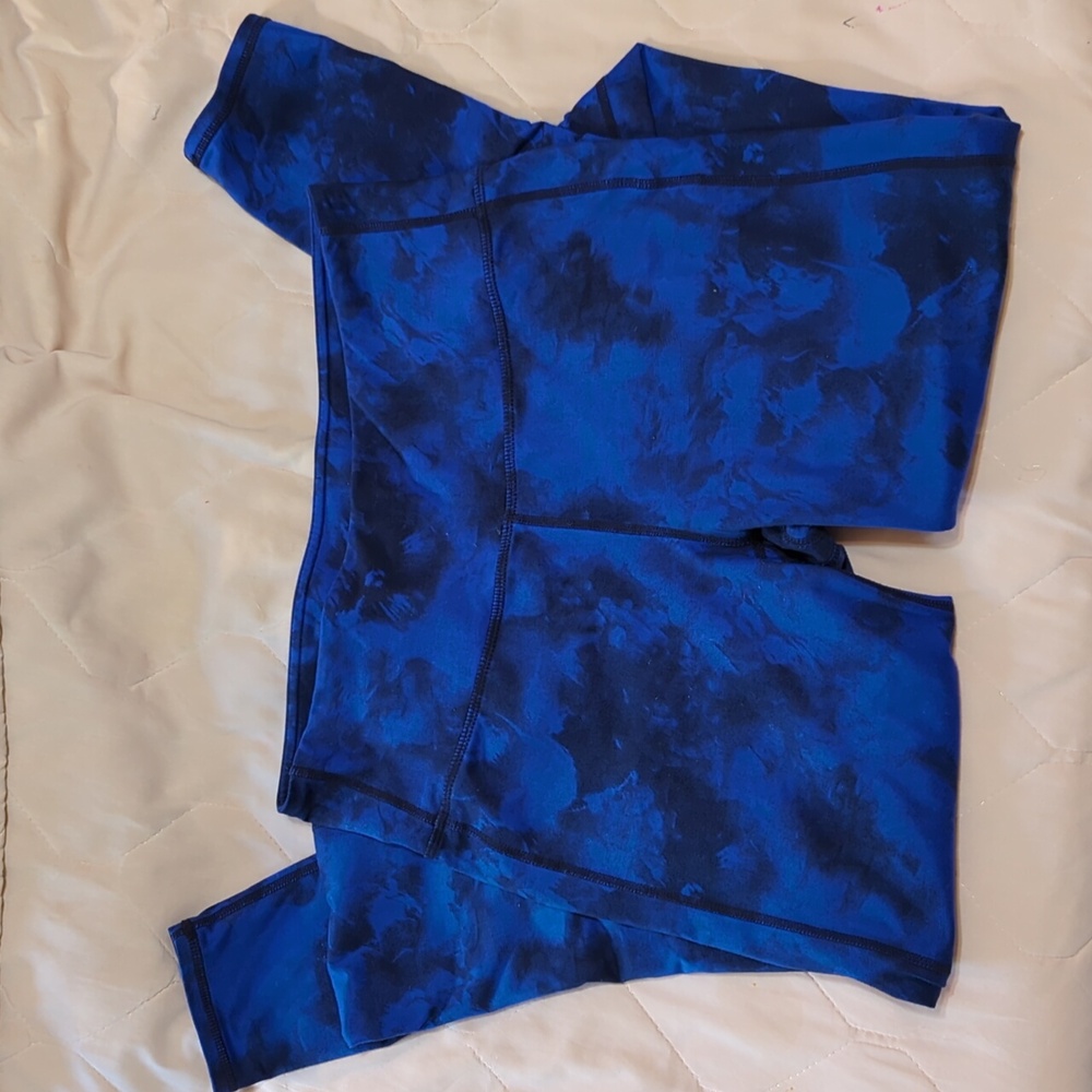 Athleta Blue Tie Dye Leggings M